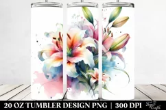 Vibrant Abstract Lily Design | 20 oz Tumbler Product Image 2