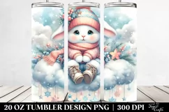 Vintage Baby Bunny on a Cloud Design | 20 oz Tumbler Product Image 2