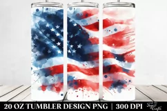 Washed Watercolor Flag | 20 oz Tumbler Product Image 2