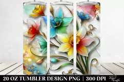 Colorful Narcissus Marble Tumbler Product Image 2