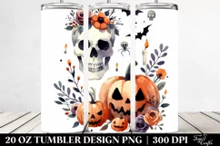 Simple Funny Halloween Skull 20 Oz Tumbler Product Image 2