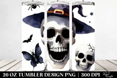 Simple Funny Halloween Skull 20 Oz Tumbler Product Image 2