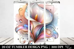 Abstract Pastel Calla Lily 20 Oz Tumbler Product Image 2