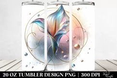 Abstract Pastel Calla Lily 20 Oz Tumbler Product Image 2