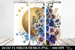 Detailed Stained Delphinium | 20 oz Tumbler Product Image 2