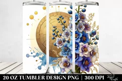 Detailed Stained Delphinium | 20 oz Tumbler Product Image 2
