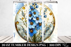 Detailed Stained Delphinium | 20 oz Tumbler Product Image 2