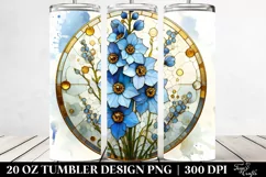 Detailed Stained Delphinium | 20 oz Tumbler Product Image 2