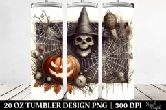 Watercolor Retro Halloween Spiderweb | 20 oz Tumbler Product Image 2