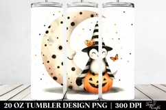 Watercolor Retro Halloween Moon | 20 oz Tumbler Product Image 2