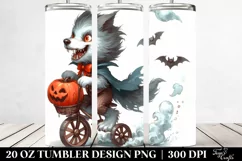 Simple Funny Halloween Werewolf 20 Oz Tumbler Product Image 2