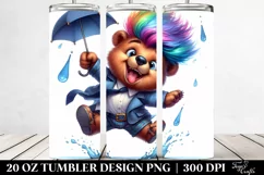 Baby Bear Jumping | 20 oz Tumbler Product Image 2