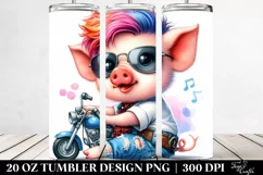 Baby Pig Playing | 20 oz Tumbler Product Image 2