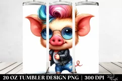 Baby Pig Playing | 20 oz Tumbler Product Image 2
