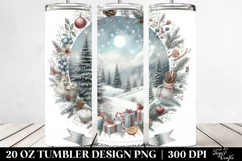 Pastel Christmas Winter Scene 20 Oz Tumbler Product Image 2