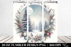 Pastel Christmas Winter Scene 20 Oz Tumbler Product Image 2