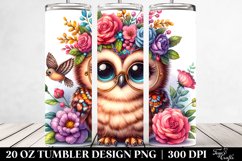 Adorable Baby Owl with Goofy Smile, in 20 Oz Tumbler Product Image 2