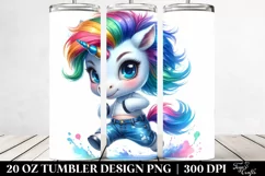 Cute Baby Unicorn with Cool Haircut Product Image 2
