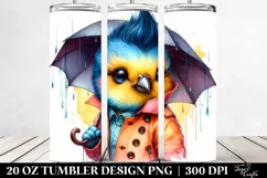 Cute Baby Bird Posing, Transparent 20 Oz Tumbler Product Image 2