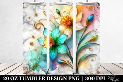 Narcissus Marble Splash | 20 Oz Tumbler Product Image 2