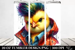 Cute Baby Chicken Posing with Cool Haircut | 20 oz Tumbler Product Image 2