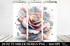 Glossy Begonia Watercolor | 20 oz Tumbler Product Image 2