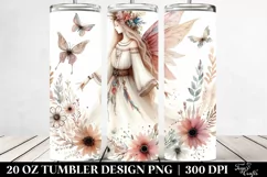 Washed Watercolor Boho Fairy | 20 oz Tumbler Product Image 2