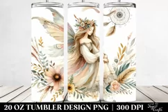 Washed Watercolor Boho Fairy | 20 oz Tumbler Product Image 2