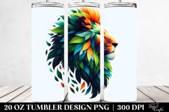 Vibrant Lion Plant Leaves. 20 oz Tumbler Design Product Image 2