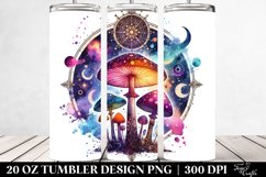 Magical Celestial Mushroom Clipart, High-Res 20 Oz Tumbler Product Image 2