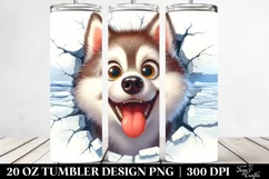 Crazy Looking Siberian Husky | 20 Oz Tumbler Product Image 2