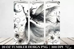 Washed Watercolor Gothic Fairy | 20 oz Tumbler Product Image 2