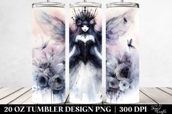 Washed Watercolor Gothic Fairy | 20 oz Tumbler Product Image 2