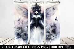 Washed Watercolor Gothic Fairy | 20 oz Tumbler Product Image 2