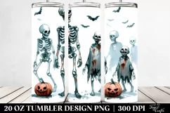 Simple Funny Halloween Undead 20 Oz Tumbler Product Image 2