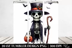 Simple Funny Halloween Undead 20 Oz Tumbler Product Image 2