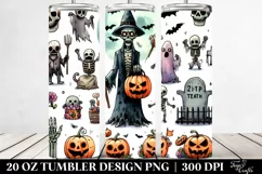 Simple Funny Halloween Undead 20 Oz Tumbler Product Image 2