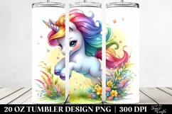 Baby Unicorn Meadow. 20 oz Tumbler Design Product Image 2