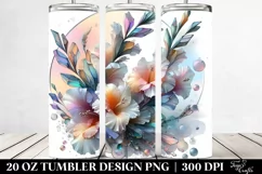 Abstract Pastel Shiny Gladiolus | 20 oz Tumbler Product Image 2