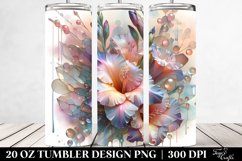 Abstract Pastel Shiny Gladiolus | 20 oz Tumbler Product Image 2