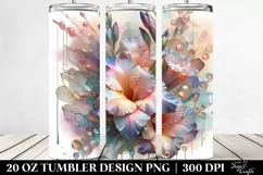 Abstract Pastel Shiny Gladiolus | 20 oz Tumbler Product Image 2