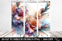 Abstract Pastel Shiny Gladiolus | 20 oz Tumbler Product Image 2