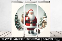 Simple Christmas Image Featuring Santa, 20 Oz Tumbler Product Image 2