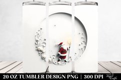 Simple Christmas Image Featuring Santa, 20 Oz Tumbler Product Image 2