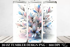Abstract Pastel Lobelia with Splash 20 Oz Tumbler Product Image 2