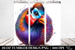 Vibrant Guineafowl Smiling Clipart, Transparent 20 Oz Product Image 2
