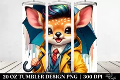 Cute Baby Deer Posing, Transparent 20 Oz Tumbler Product Image 2