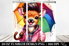 Cute Baby Deer Posing, Transparent 20 Oz Tumbler Product Image 2