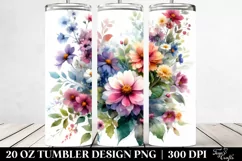 Vibrant Whimsical Flowers | 20 oz Tumbler Product Image 2