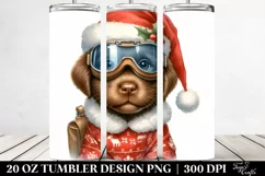 Baby Chesapeake Bay Retriever in Winter, Sublimation Clipart Product Image 2